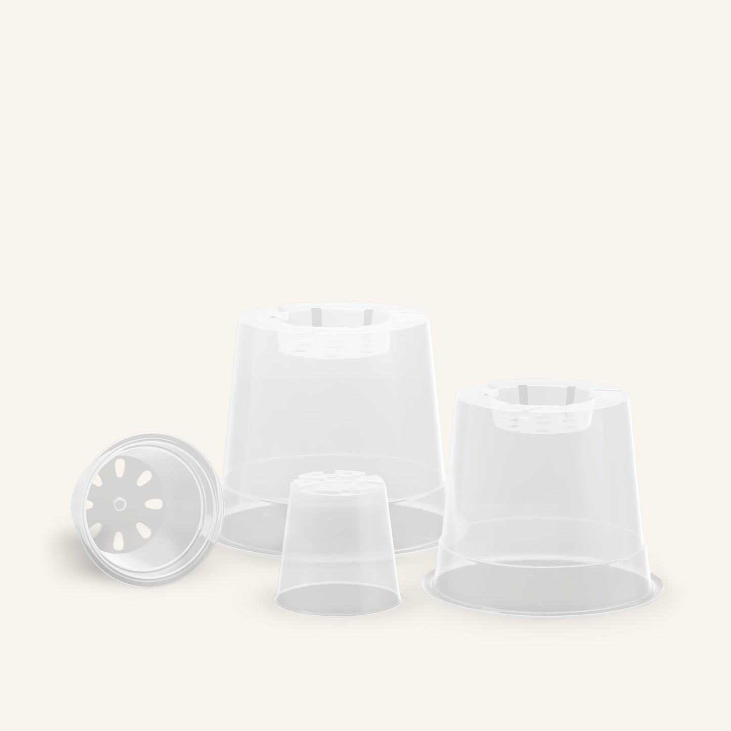 Durchsichtige Pflanztöpfe für Orchideen