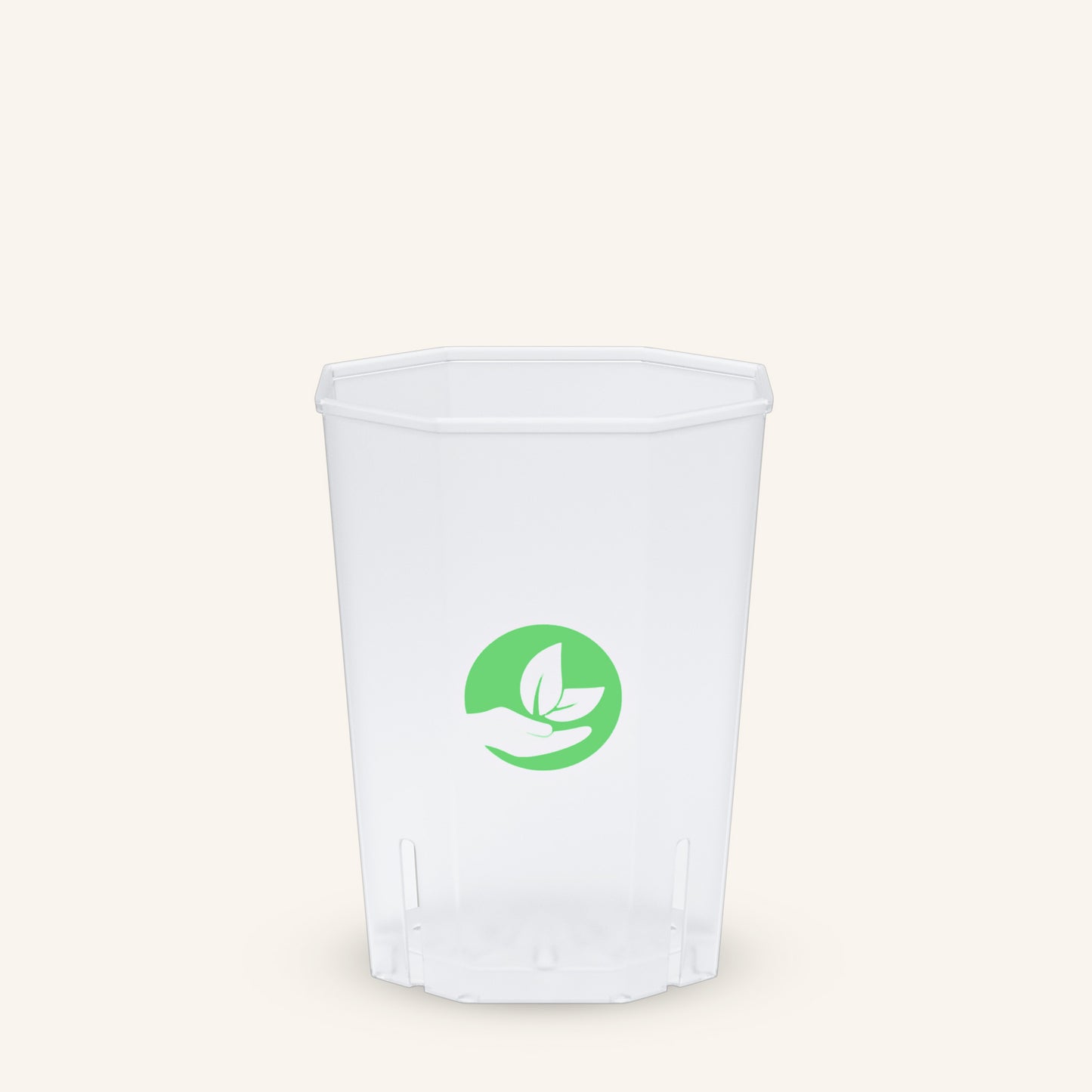 Quadratische durchsichtige Pflanztöpfe