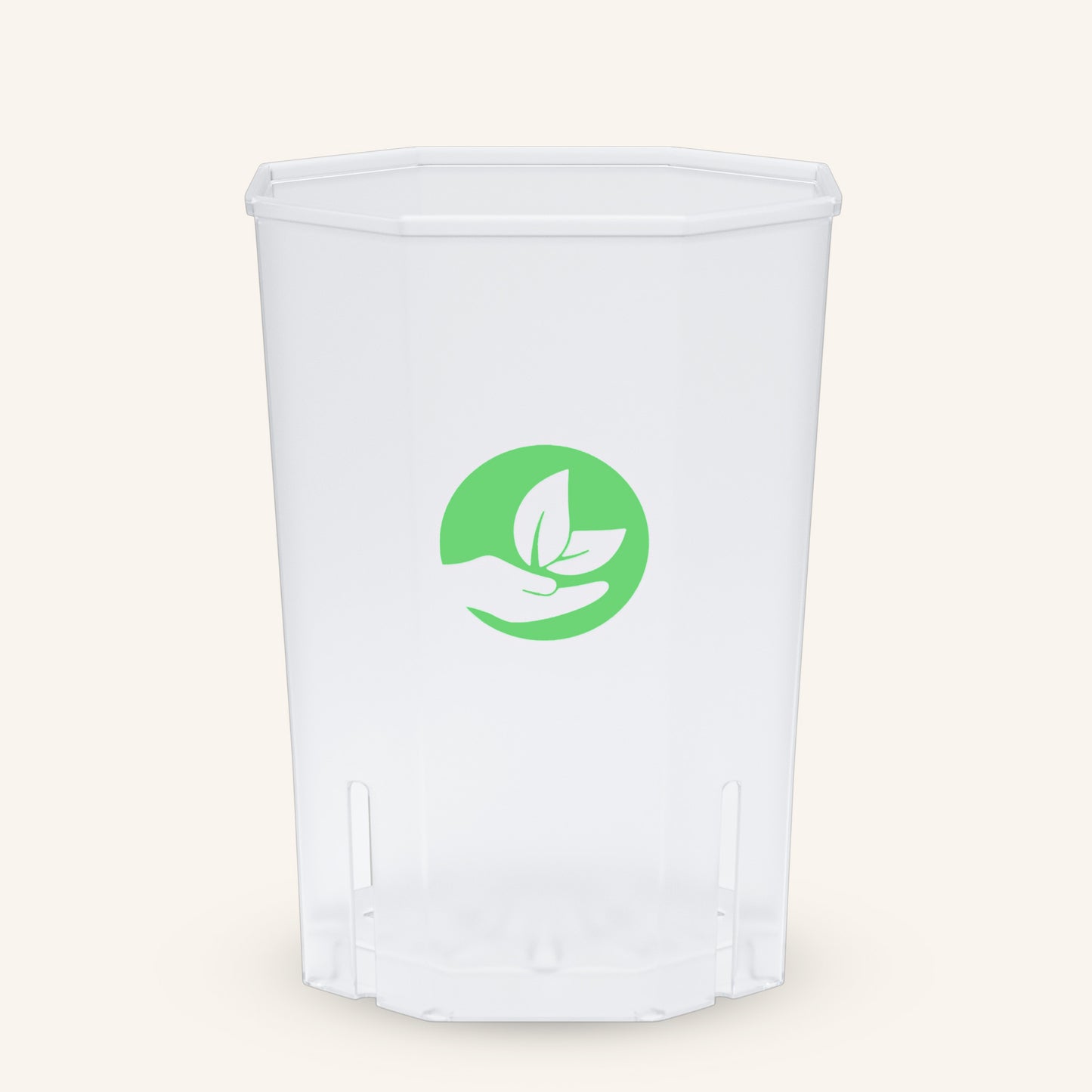 Quadratische durchsichtige Pflanztöpfe