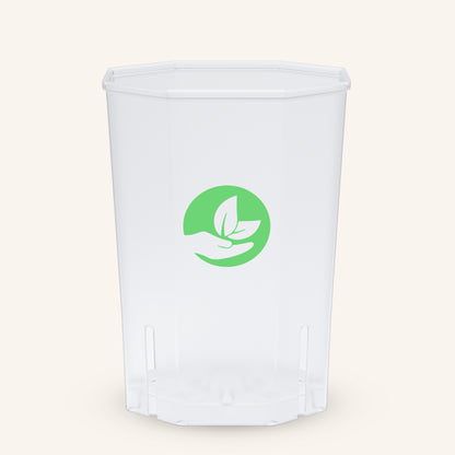 Quadratische durchsichtige Pflanztöpfe