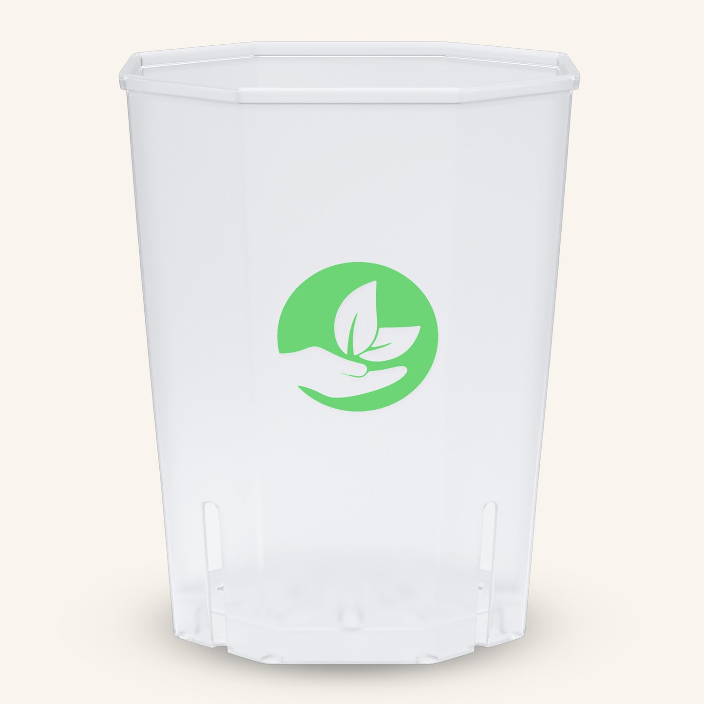 Quadratische durchsichtige Pflanztöpfe