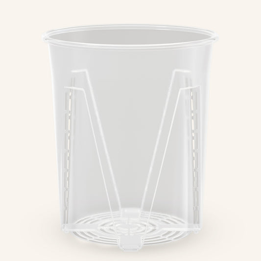 Großer durchsichtiger Pflanzentopf