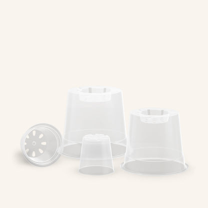 Durchsichtige Pflanztöpfe für Orchideen